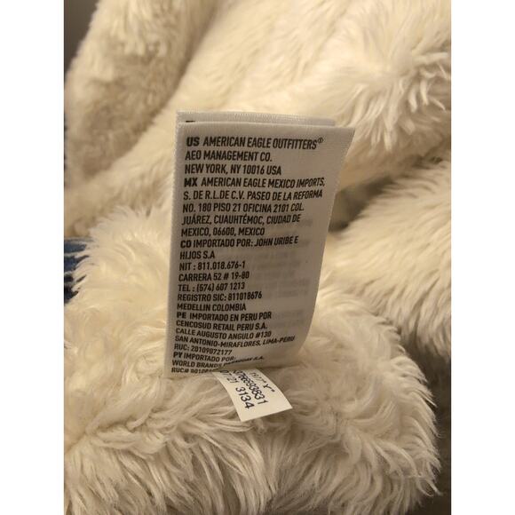 American Eagle NWT denim fur crop bomber jacket XS - Picture 9 of 9